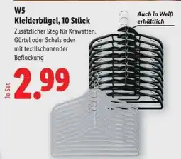 Lidl W5 Kleiderbügel, 10 Stück Angebot
