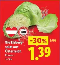 Lidl Bio Eisbergsalat aus Österreich Angebot