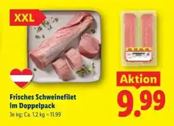 Lidl Frisches Schweinefilet im Doppelpack Angebot