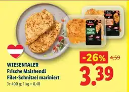 Lidl WIESENTALER Frische Maishendl Filet-Schnitzel mariniert Angebot