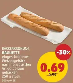 PENNY Bäckerkrönung baguette Angebot