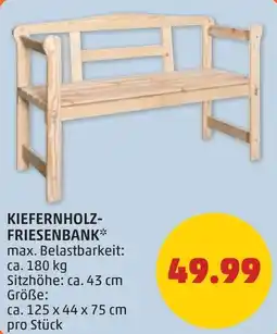 PENNY Kiefernholz- friesenbank Angebot