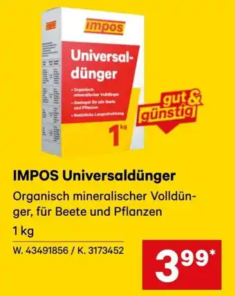 Lagerhaus Impos universaldünger Angebot