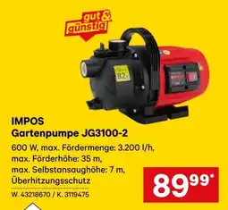 Lagerhaus Impos gartenpumpe jg3100-2 Angebot