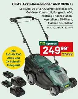 Lagerhaus Okay akku-rasenmäher arm 3636 li Angebot