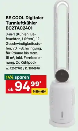 Lagerhaus Be cool digitaler turmluftkühler bc2tac2401 Angebot