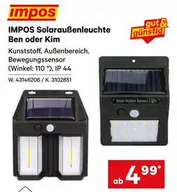 Lagerhaus Impos solaraußenleuchte ben oder kim Angebot