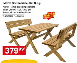 Lagerhaus IMPOS Gartenmöbel-Set 3-tlg Angebot
