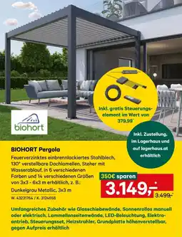 Lagerhaus Biohort pergola Angebot