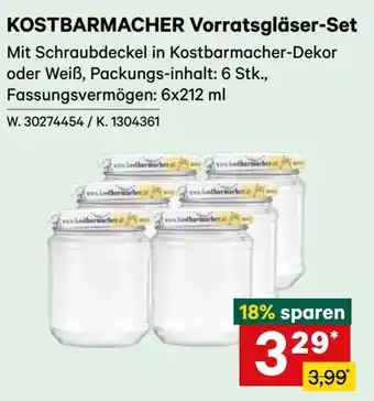 Lagerhaus Kostbarmacher vorratsgläser-set Angebot