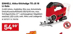 Lagerhaus Einhell akku-stichsäge te-js 18 li-solo Angebot
