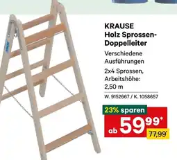 Lagerhaus Krause holz sprossen- doppelleiter Angebot