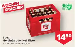 MPreis Goldbräu oder hell kiste Angebot
