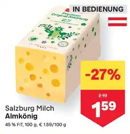 MPreis Salzburg milch almkönig Angebot