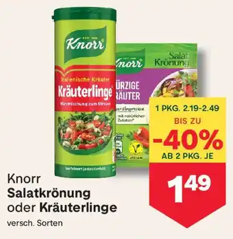 MPreis Knorr Salatkrönung oder Kräuterlinge Angebot