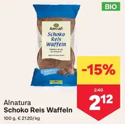 MPreis Alnatura Schoko Reis Waffeln Angebot