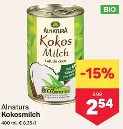 MPreis Alnatura Kokosmilch Angebot