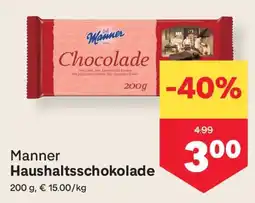 MPreis Manner Haushaltsschokolade Angebot