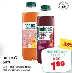 MPreis hohes C Saft Angebot