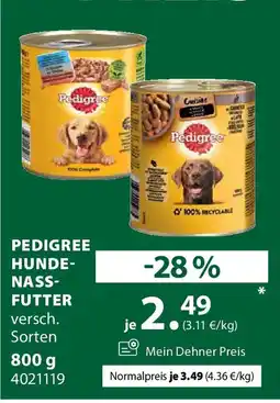 Dehner Pedigree hunde- nass- futter Angebot