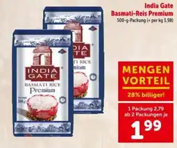 Interspar India Gate Basmati-Reis Premium Angebot