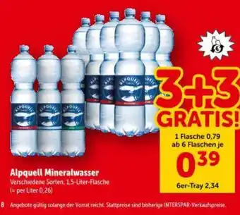 Interspar Alpquell Mineralwasser Angebot