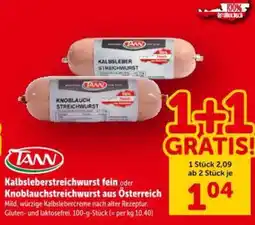 Interspar Kalbsleberstreichwurst fein oder Knoblauchstreichwurst aus Österreich Angebot