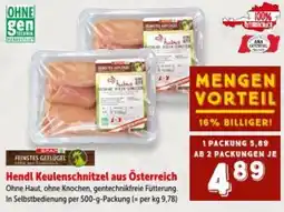 Interspar Hendl Keulenschnitzel aus Österreich Angebot