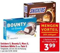 Interspar Snickers 5, Bounty 5, Mars 5, Snickers White 5 oder Twix 5 Angebot