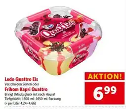 Interspar Ledo Quattro Eis Verschieden Sorten oder Frikom Kapri Quattro Angebot
