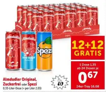 Interspar Almdudler original, zuckerfrei oder spezi Angebot