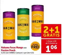 Interspar Hakuma Focus Mango oder Passion Peach Angebot