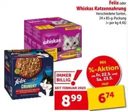 Interspar Felix oder whiskas katzennahrung Angebot