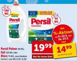 Interspar Persil Pulver 90 WG, Gel 100 WG oder Angebot