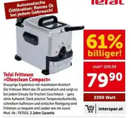 Interspar Tefal Fritteuse Oleoclean Compact Angebot