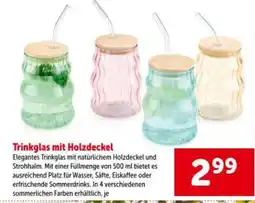 Interspar Trinkglas mit Holzdeckel Angebot