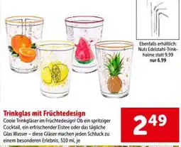 Interspar Trinkglas mit Früchtedesign Angebot