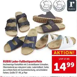 Interspar RUBIN Leder-Fußbettpantoffeln Angebot