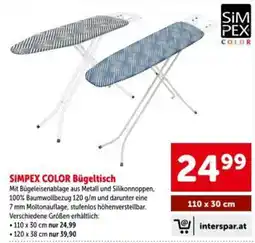 Interspar SIMPEX COLOR Bügeltisch Angebot