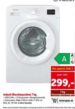 Interspar Indesit Waschmaschine Angebot
