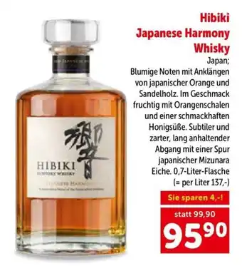 Hibiki japanese harmony whisky