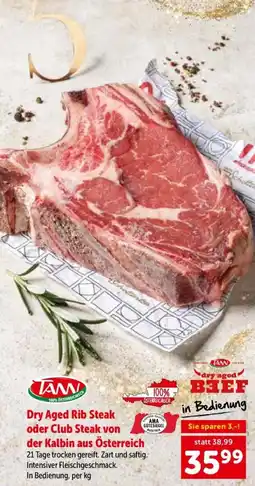 Interspar Dry aged rib steak oder club steak von der kalbin aus österreich Angebot