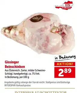 Interspar Gissinger beinschinken Angebot