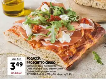Focaccia prosciutto crudo