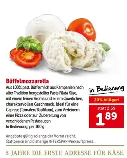 Interspar Büffelmozzarella Angebot