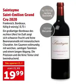 Interspar Saintayme Saint-Emilion Grand Cru 2020 Angebot