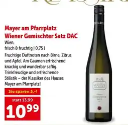 Interspar Mayer am pfarrplatz wiener gemischter satz dac Angebot