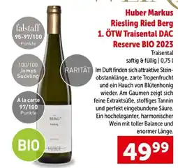 Interspar Huber markus riesling ried berg 1. ötw traisental dac reserve bio 2023 Angebot