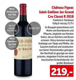 Interspar Château figeac saint-emilion 1er grand cru classé b 2018 Angebot