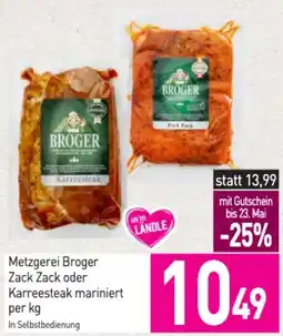 Sutterlüty Metzgerei broger zack zack oder karreesteak mariniert Angebot